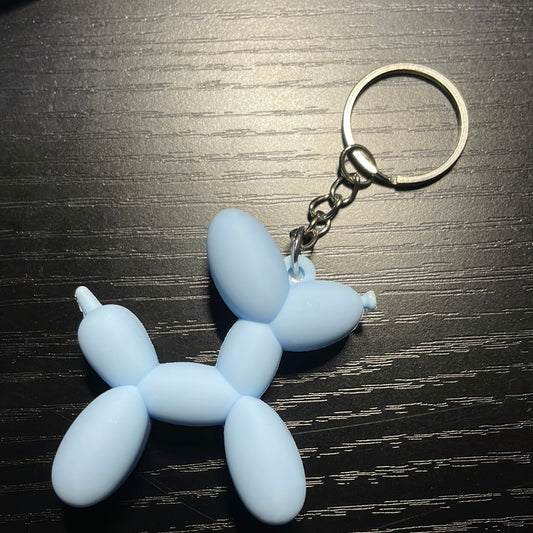Light Blue Dog Keychain