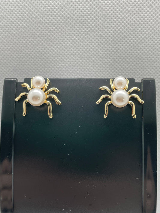 3D spider earrings